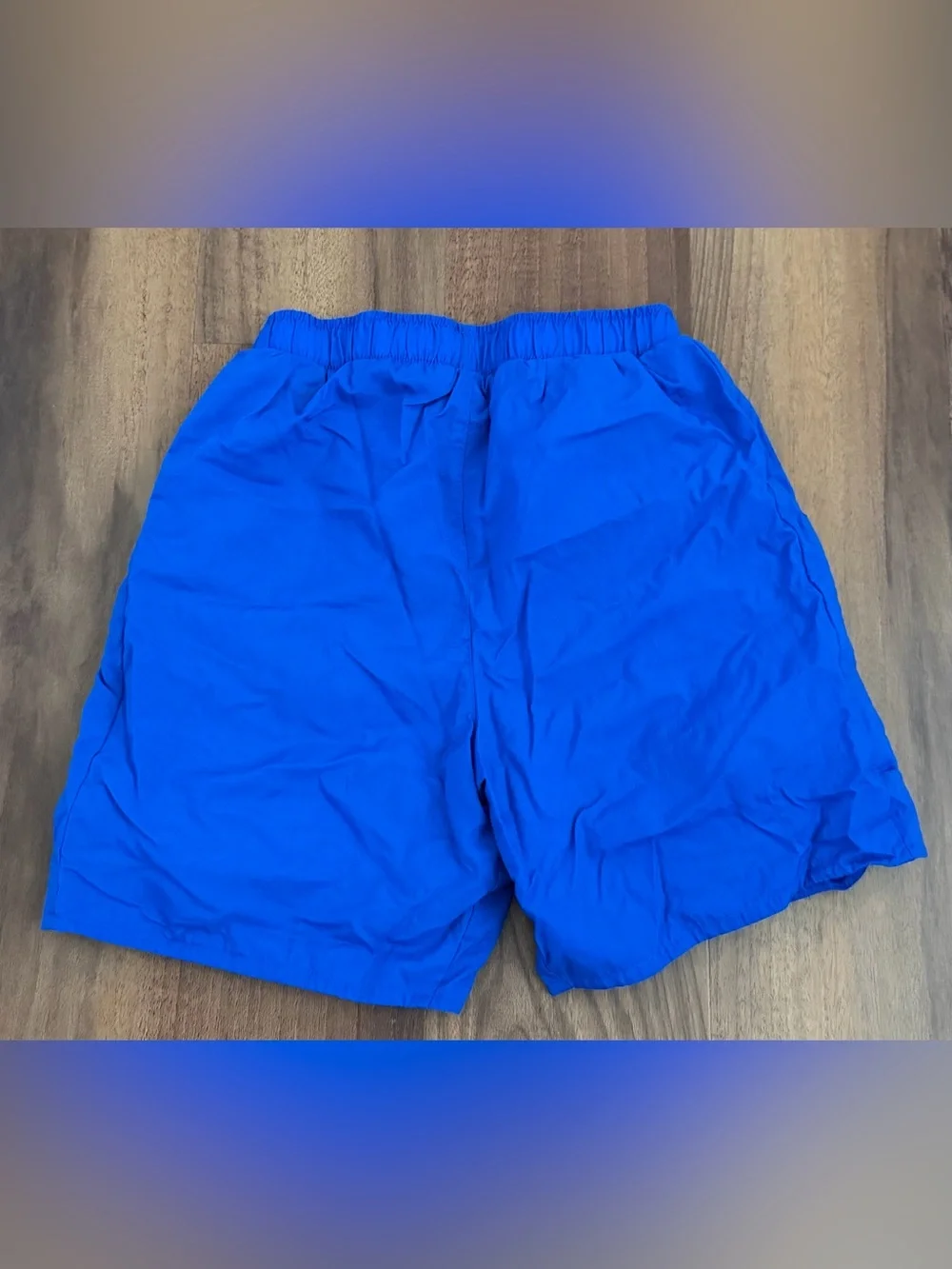 Nike Boys Royal Blue Athletic Shorts with White Logo, Medium